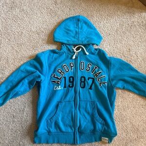 Aeropostale Teal Vintage Hoodie